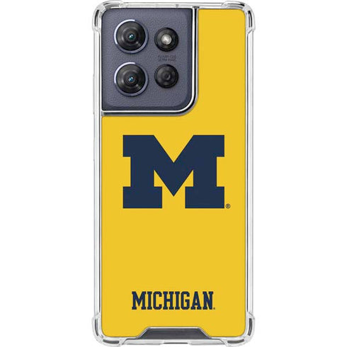 University of Michigan M Logo Yellow Moto G Play 5G (2025) Clear Case